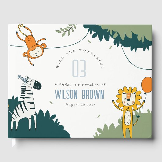 Livre D'or Les animaux sauvages de la jungle n'importe quel â (Recto)