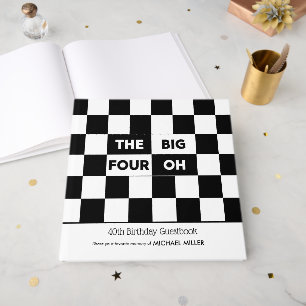 Livre D'or Les Grands 4 Oh Noir et Blanc à Damier 40e Anniver