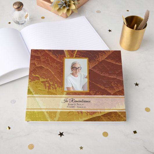 Livre D'or Les nuances de la feuille d'automne Célébration de (Recto ouvert)