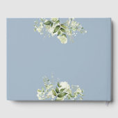 Livre D'or Lettre A Boy Greenery Baby shower bleu Dusty (Verso)