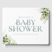 Livre D'or LETTRE BLEUE DOUCE Baby shower (Recto)