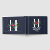 Livre D'or Lettre H Monogramme initial Nom floral Mariage (Complet)