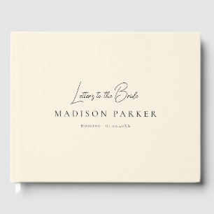 Livre D'or Lettres à la mariée Fête de mariage beige