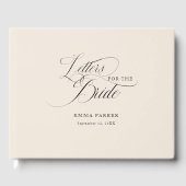 Livre D'or Lettres à la mariée, Moderne, Élégant, Beige (Recto)