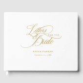 Livre D'or Lettres à la mariée, Moderne, Élégant, Blanc (Recto)