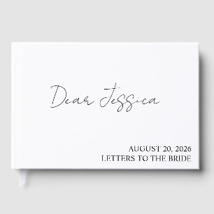 Livre D'or Lettres à l'album de la mariée personnalisé, enter