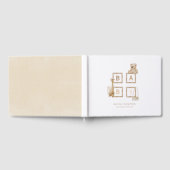 Livre D'or Lettres Boho Neutral Bois Block (Complet)
