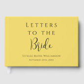 Livre D'or Lettres Jaunes Beurre Elégant Personnalisées à la  (Recto)