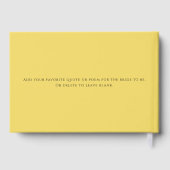 Livre D'or Lettres Jaunes Beurre Elégant Personnalisées à la  (Verso)