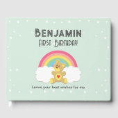 Livre D'or Libro de firmas osito arco iris. (Recto)