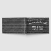 Livre D'or Light String On Gray Dark Wood Wedding Guest Book (Complet)
