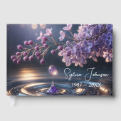 Livre D'or Lilac Dewdrop For Memorial Service (Recto)