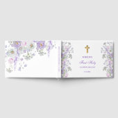 Livre D'or Lilac Flowers First Communion Guest Book (Complet)