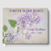 Livre D'or Lilac Flowers For Memorial Service (Recto)