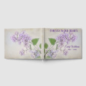 Livre D'or Lilac Flowers For Memorial Service (Complet)