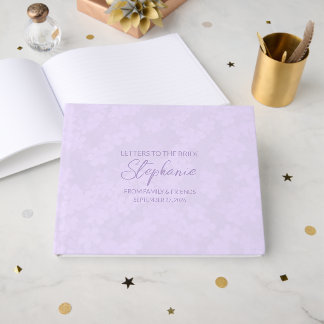 Livre D'or Lilac Letters to the Bride Keepsake Notebook