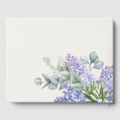 Livre D'or Lilac Succulent Eucalyptus Botanical Bunch Mariage (Verso)