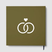 Livre D'or Lime Baroque Monogram Wedding Guest Book (Verso)