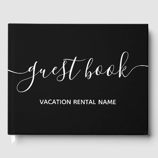 Livre D'or Location de vacances Black Guest Book (Recto)