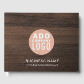 Livre D'or Logo d'entreprise personnalisé Visiteurs Rustique (Recto)