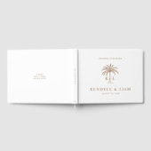 Livre D'or Logo du Mariage Monogramme Palm Tree (Complet)