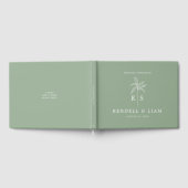 Livre D'or Logo du Mariage Monogramme Palm Tree (Complet)