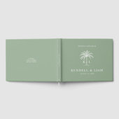 Livre D'or Logo du Mariage Monogramme Palm Tree (Complet)