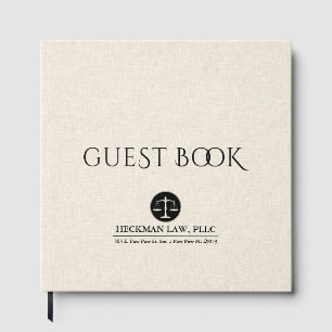 Livre D'or Logo Justice Beige Lin Marron