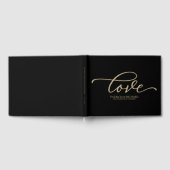 Livre D'or Love Chic Gold Script Mariage noir (Complet)