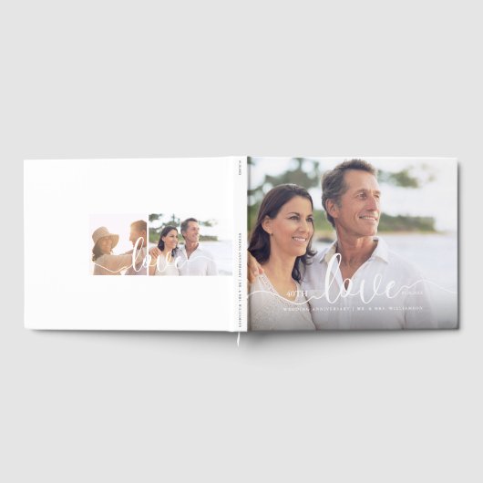 Livre D'or Love Script Anniversary Multiple Photo Collage (Complet)