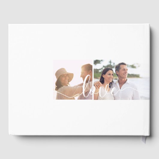 Livre D'or Love Script Anniversary Multiple Photo Collage (Verso)