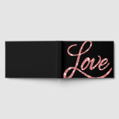 Livre D'or Love Script | Étincelle étoilée noire et rose (Complet)