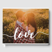 Livre D'or Love Script Overlay Mariage Photo (Recto)