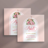 Livre D'or Lovely blush and gold petals prosecco guest book