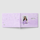 Livre D'or Lumière argentée Rose violet élégant Photo Quincea (Complet)