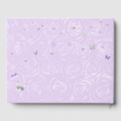 Livre D'or Lumière argentée Rose violet élégant Photo Quincea (Verso)