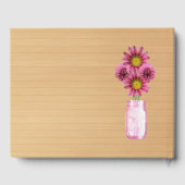 Livre D'or Lumière Russe rose Floral Mason Mariage Jar (Verso)