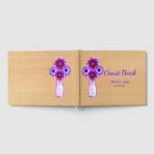 Livre D'or Lumière Russe violet Floral Mason Jar Mariage (Complet)