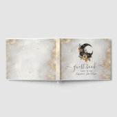 Livre D'or Lune florale céleste, Étoiles d'or (Complet)