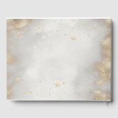 Livre D'or Lune florale céleste, Étoiles d'or (Verso)