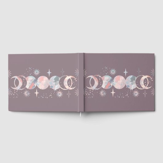 Livre D'or Lunes aquarelles colorées (Complet)