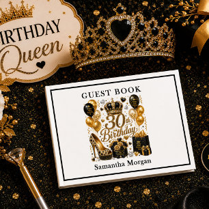 Livre d'or Luxe Or Et Noir 30 ans Fête des invités