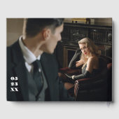 Livre D'or Luxe Romantique Flourish Calligraphie Mariage Or (Verso)