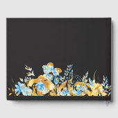 Livre D'or luxueux or turquoise mariage floral (Verso)