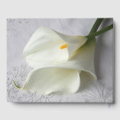 Livre D'or Lys calla blanc sur lin (Verso)