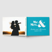 Livre D'or M. et Mme Simple Turquoise Aqua Blue (Complet)