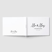 Livre D'or M. & Mme Modern Black White Script Mariage (Complet)