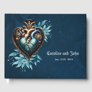 Livre D'or Magnifique et élégant coeur steampunk.