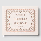 Livre D'or Magnifique Papel Orné Picado Chic Neutral Mariage (Recto)