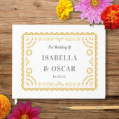 Livre D'or Magnifique Papel Orné Picado Chic Neutral Mariage